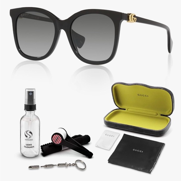 NWT — NEW IN BOX Gucci Black Sunglasses with Gradient Lenses - Picture 1 of 7
